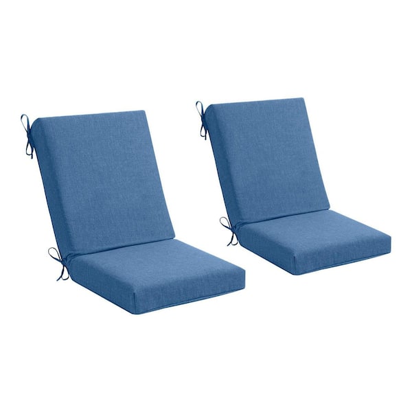 Hampton Bay 20 in. W x 20 in. D CushionGuard High Back Universal Outdoor Cushion in Lake Twist