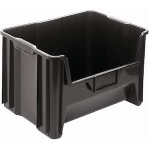 Giant Stack 41.66 Qt. Container in Black (3-Pack)