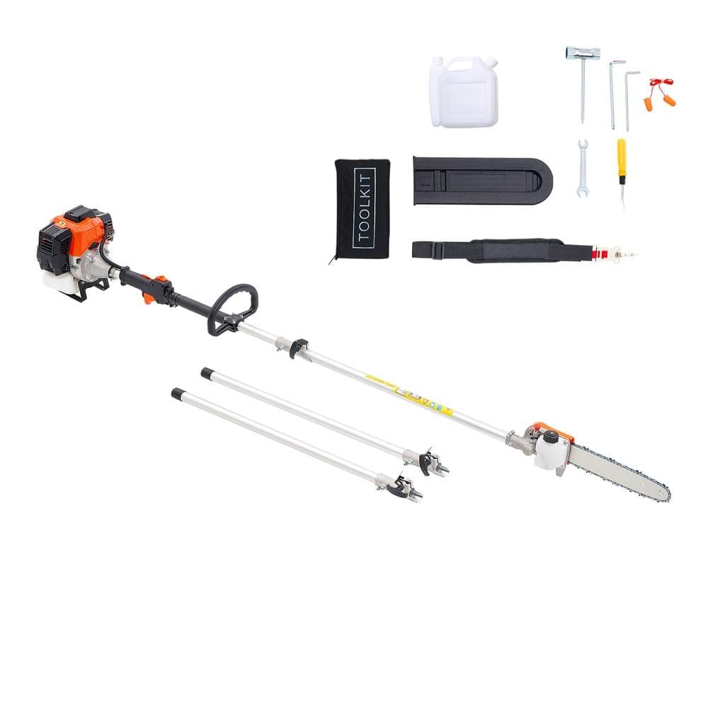 43CC Gas Pole Saw with 12 in Cutting Bar, Cordless Tree Trimmer Rotatable Head, 7.1 to 12 ft Extendable Chainsaw price history on PriceWatchPro