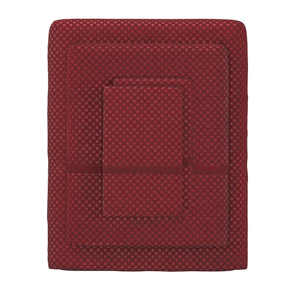 Unbranded 4-Piece Burgundy 90 GSM 100% Polyester King Sheet Set