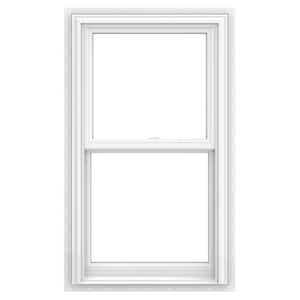 V-2500 Series 26 in. x 36.5 in. Double Pane Double Hung Vinyl Low-E White Nailfin Frame Window