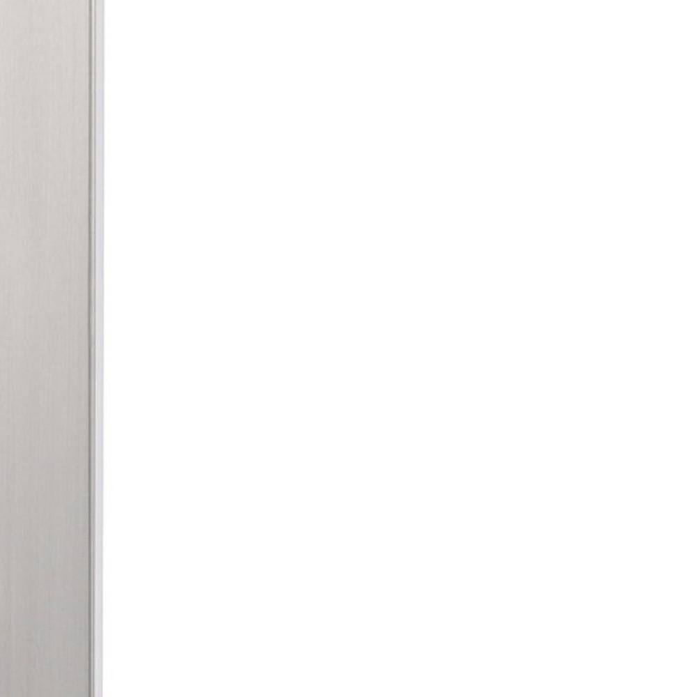 25" Nickel Metal Desk Lamp with White Rectangular Shade