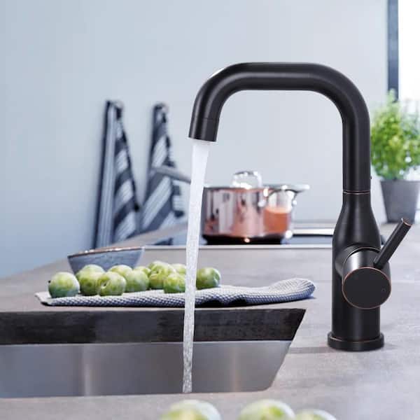 Single Handle Bar Faucet Deckplate Not Included in Spot Free Stainless Steel Oil Rubbded Bronze