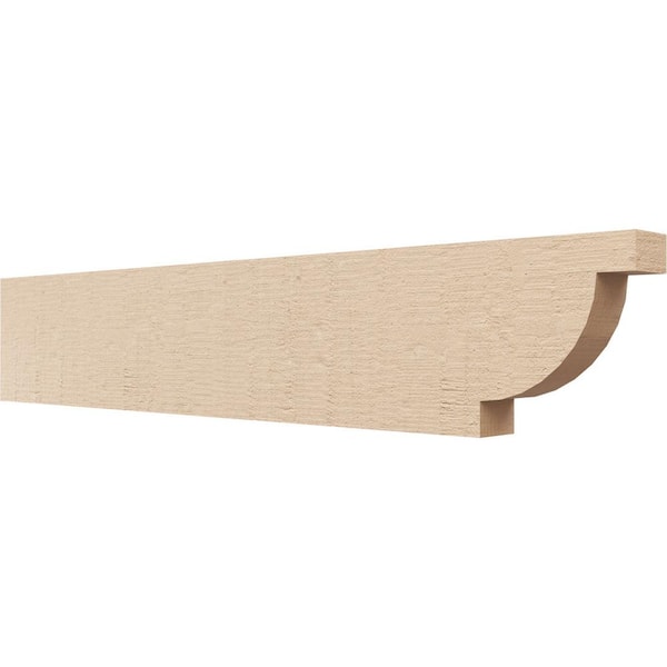 Ekena Millwork 2-in. x 6-in. x 32-in. Alpine Woodgrain, Primed Tan Timberthane Polyurethane Rafter Tail Brace