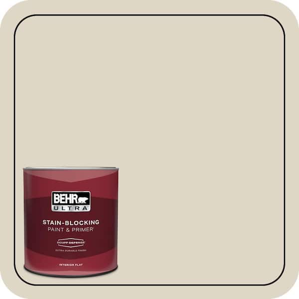 BEHR ULTRA 1 qt. #BWC-27 Alpaca Blanket Extra Durable Flat Interior Paint & Primer