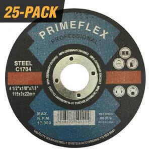 4-1/2 in. x 1/8 in., 7/8 in. Cut off Wheel, Cutting Disc for Metal & General Purpose Blade (25-Pack)