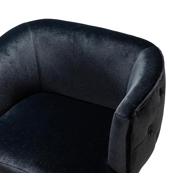 Black crushed best sale velvet tub chair