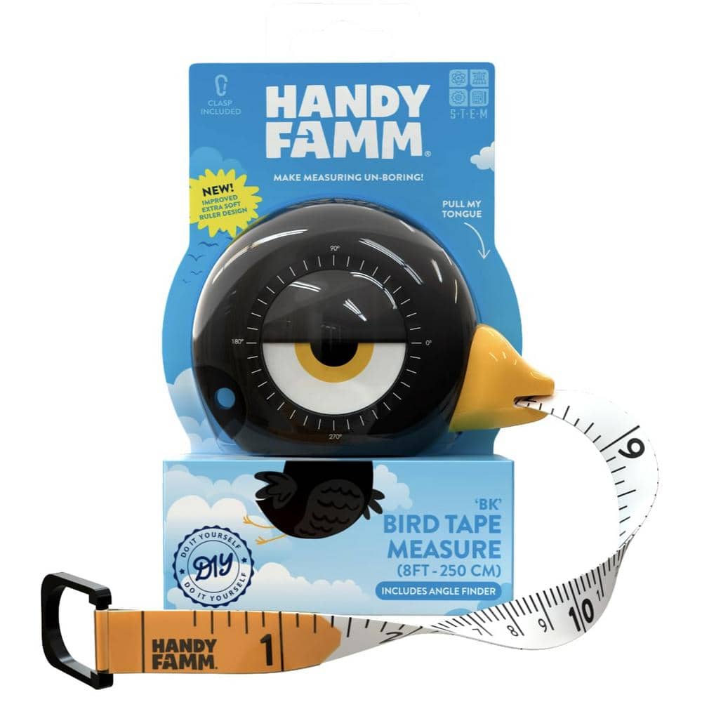 HANDY FAMM 250cm 8 ft. Metric Bird Kids Tape Measure HF-TT-1001