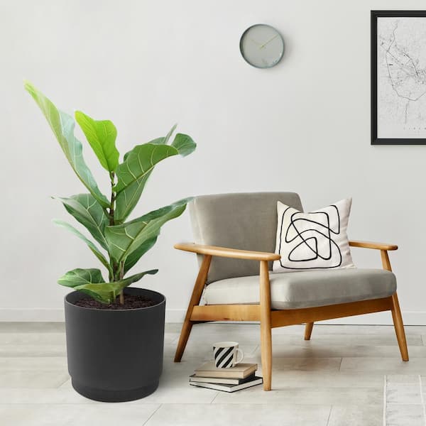 15.6 in. Lilliana Slate Recycled Materials Indoor/Outdoor Planter (15.6 in. D x 15 in. H)