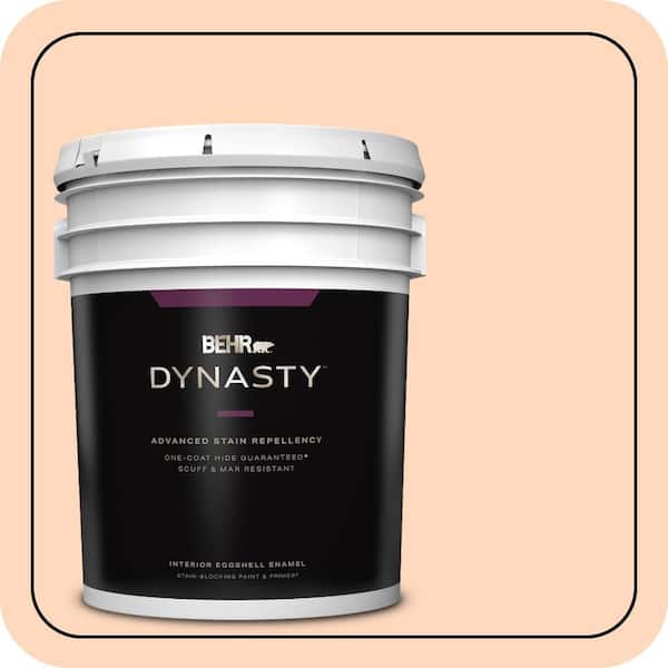 BEHR DYNASTY 5 gal. #270C-2 Shrimp Cocktail Eggshell Enamel Interior Stain-Blocking Paint & Primer