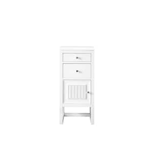 Athens 15.0 in. W x 15.0 in. D x 33.3 in. H Vanity Side Cabinet in Glossy White