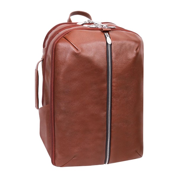 Leather laptop 2024 backpack 17