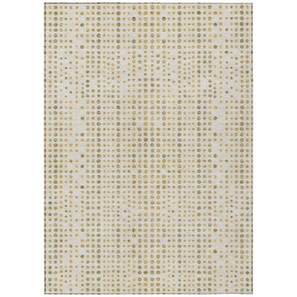 Chantille Machine Washable Indoor/Outdoor Abstract ACN3015 Cream 5 ft. x 7 ft. 6 in. Area Rug