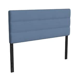 61.5 in. W Blue Fabric Queen Headboard