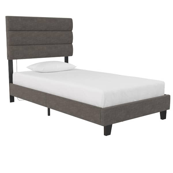 REALROOMS Paloma Upholstered Bed with USB