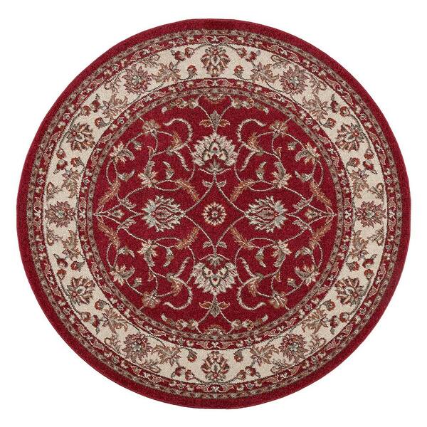 Concord Global Trading Chester Sultan Red 8 ft. Round Area Rug