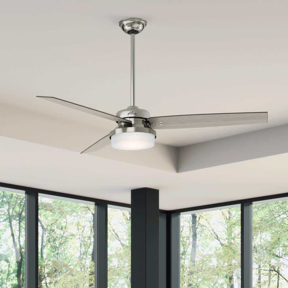 Sentinel 60 in. LED Indoor Brushed Nickel Ceiling Fan with Integrated Light Kit and Handheld Remote Control price history on PriceWatchPro
