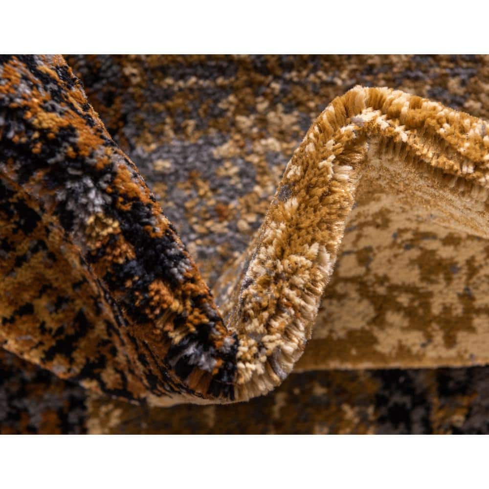 Handmade Braided Abstract 8' x 10' Gray Synthetic Rug