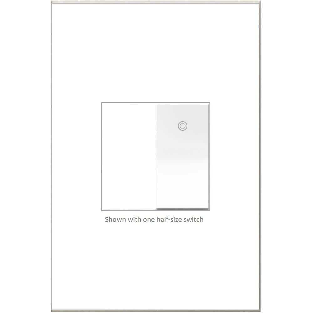 Legrand adorne Paddle 15 Amp Single-Pole/3-Way Switch Half Size with Microban, White