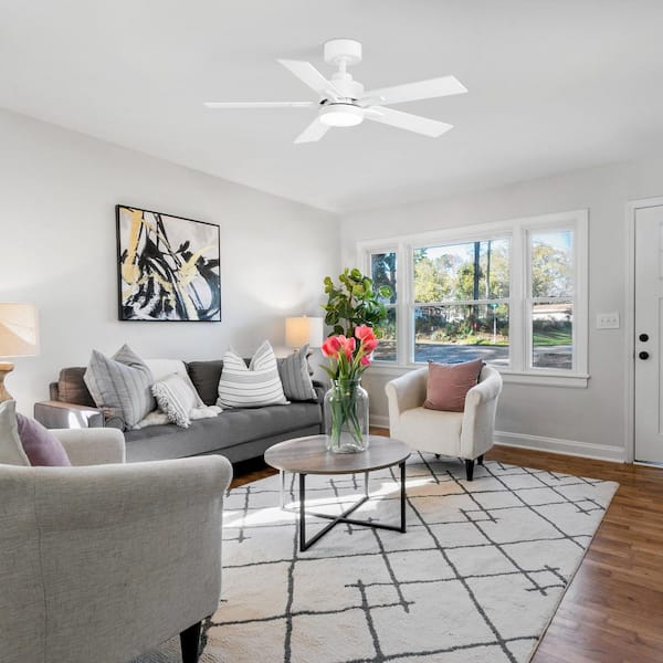 Flashwind Walter 42 in. Indoor Matte White Ceiling Fan with