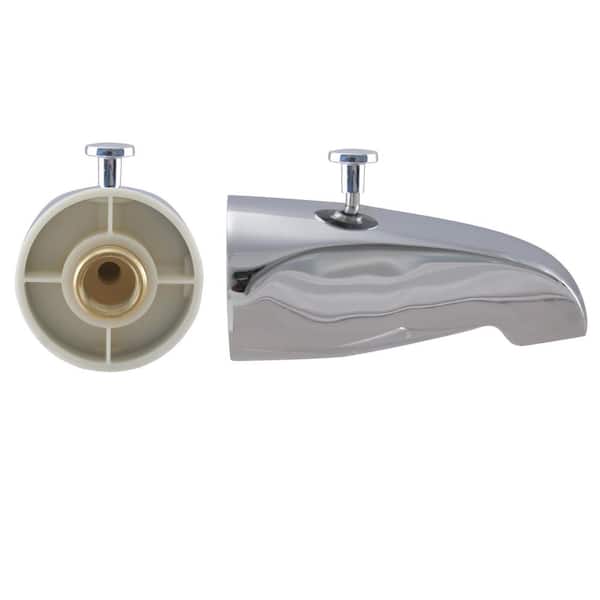 Westbrass 5-1/4 in. Rear Diverter Tub Spout with Rear Connection in Chrome