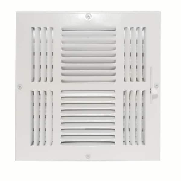 Steel Air Vent Grille Register-10x10"-Four Way Lanced H Duty-Venti Corp.-New 