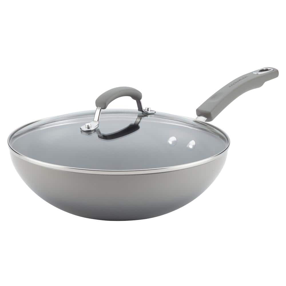 Rachael Ray Classic Brights 11 in. Aluminum Nonstick Stir Fry Pan in ...