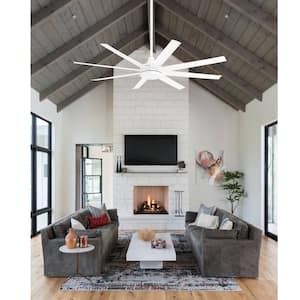 Melissa 72 in. 6 Fan Speeds Ceiling Fan in White with Remote Control Included