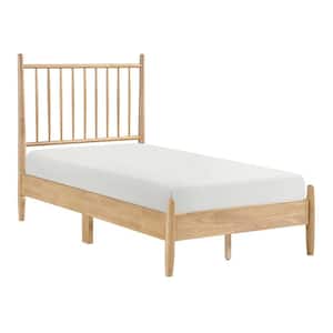 Aveline Natural White Wood Frame Twin Platform Bed
