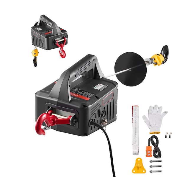 2-in-1 Electric Hoist Winch, 1500-Watt Portable Winch, 1100 lb. Capacity, 25 ft. Lift Height, Wired Control, 2025 Update