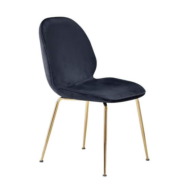 Best Master Furniture Preston Black Velvet Side Chairs (Set of 2)