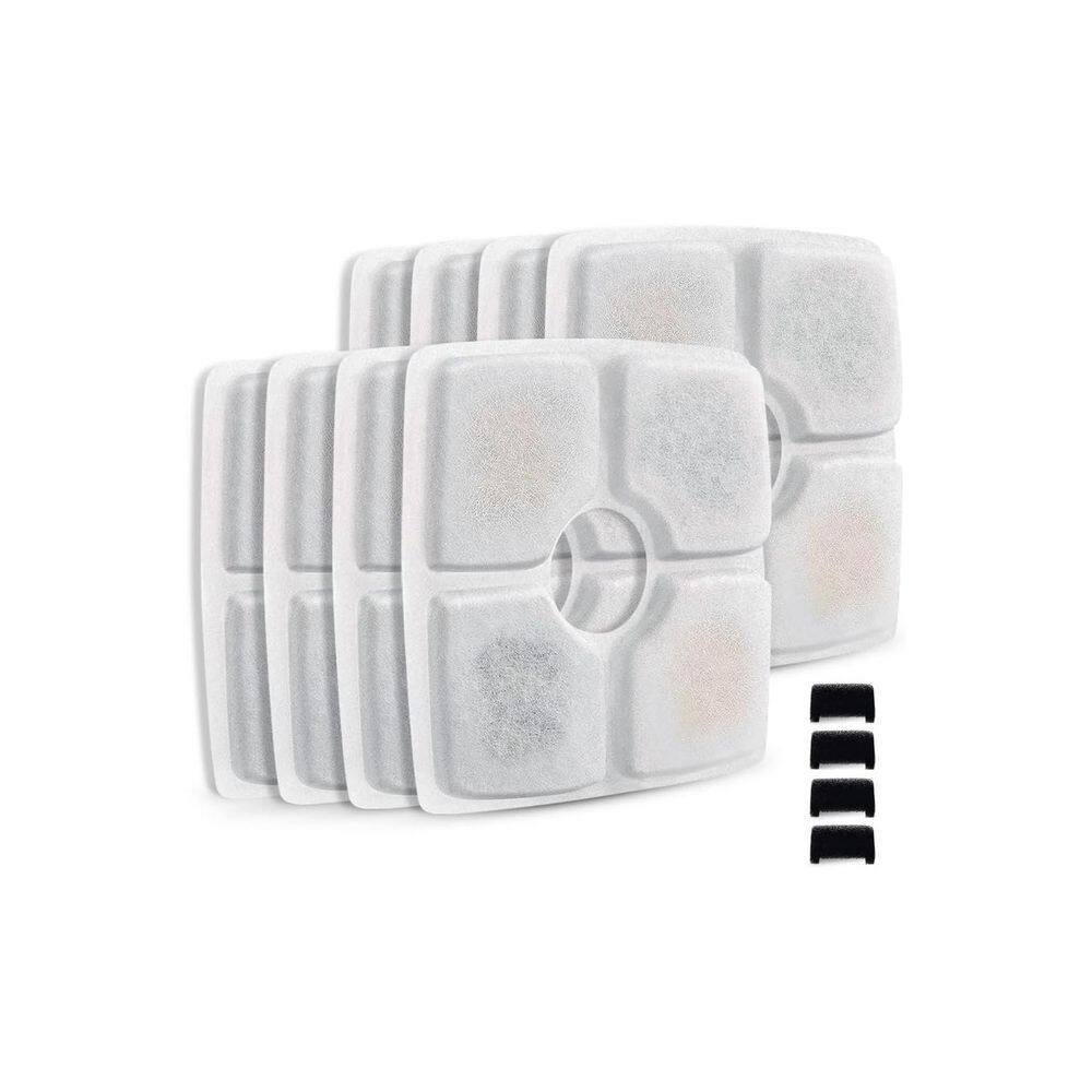 Triple Filtration System Replacement Cat Water Fountain Filters for Square 84oz Automatic Pet Fountain 8-Pack price history on PriceWatchPro