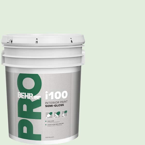 BEHR PRO 5 gal. #M400-1 Establish Mint Semi-Gloss Interior Paint