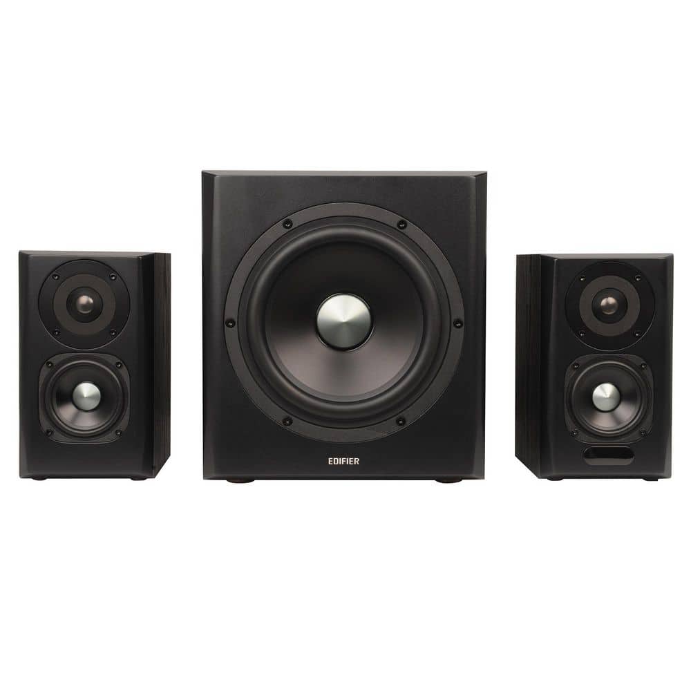 150-Watt Continuous-Power Amplified Bluetooth 2.1 Bookshelf Speakers with Subwoofer and Remote, S351DB - Thumbnail 3