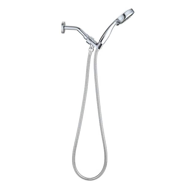 Tahanbath 5-Spray Wall Mount Handheld Shower Head 2.5 GPM in Chrome