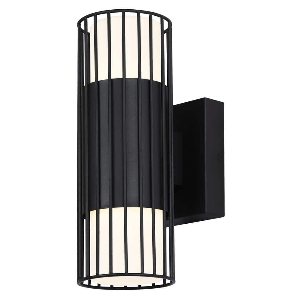 JAVON LED Integrated Outdoor Lantern Light, Black Finish