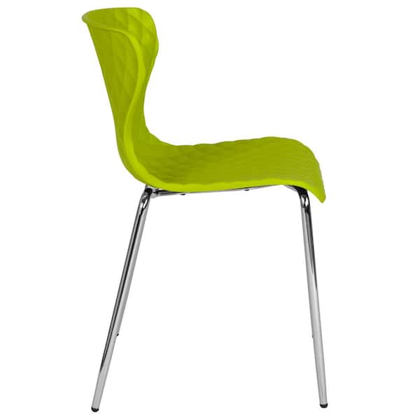 Plastic Stackable Chair in Green (Set of 4)