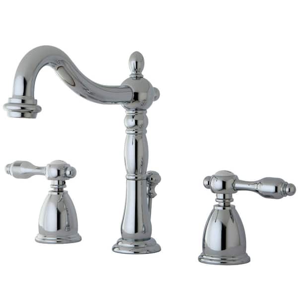 Kingston Brass Tudor 8 in. Widespread 2-Handle Bathroom Faucet in 