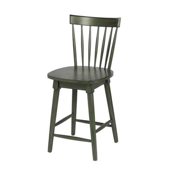 Craft + Main Elise 24 in. Green Counter Height Swivel Bar Stool (Individual)