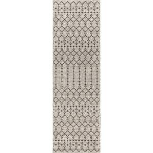 JONATHAN Y Ourika Moroccan Light Gray/Black 5 ft. 3 in. x 7 ft. 7 in ...