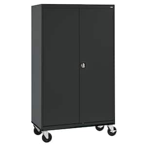Transport Wardrobe Series ( 46 in. W x 78 in. H x 24 in. D ) Freestanding Cabinet in Black