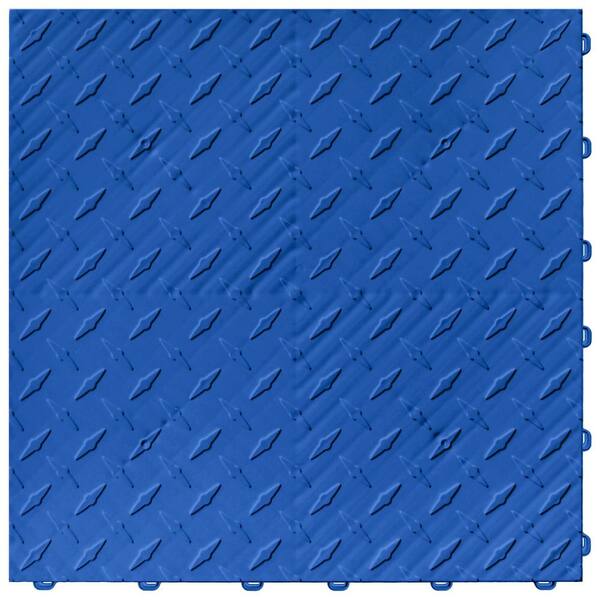 Swisstrax 15.75 in. x 15.75 in. Royal Blue Diamond Trax 9-Tile Modular Flooring Pack (15.5 sq. ft./case)