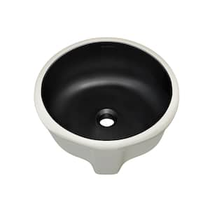 Monaco 16" Ceramic Undermount Bathroom Sink in Matte Black