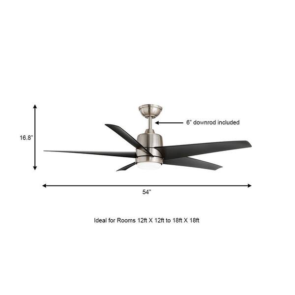 Hampton Bay Mena 54 In White Color Changing Integrated Led Indoor Outdoor Brushed Nickel Ceiling Fan With Light Kit And Remote 58913 The Home Depot Hampton Bay Mena 54 In White Color, Brushed Nickel Outdoor Ceiling Fan With Light