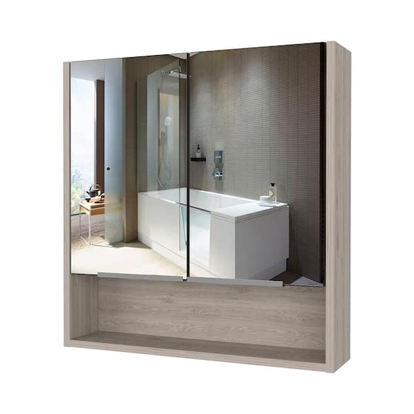23.6 in. W x 24.6 in. H Rectangle Frameless Mirror Wall Mirror Vanity Mirror