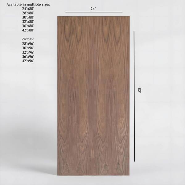 ETO DOORS Napa 24 in. x 80 in. No Bore Solid Composite Core Walnut