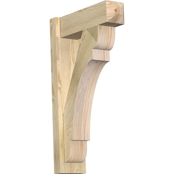 Ekena Millwork 6 in. x 30 in. x 18 in. Douglas Fir Olympic Craftsman Rough Sawn Outlooker