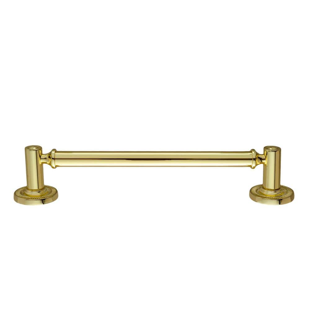 Minted 6-inch Polished Gold Cylindrical Bar Pull with Mounting Hardware
