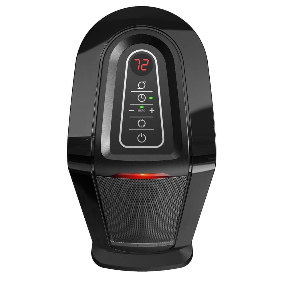 Black Ceramic Electric Tower Heater with Digital Display and Remote Control