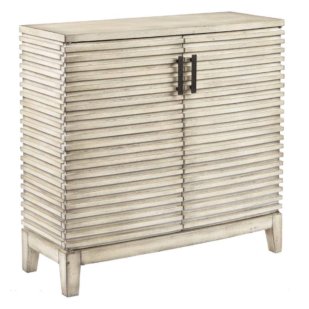 Cream Distressed Wood Modern Chest of Drawers